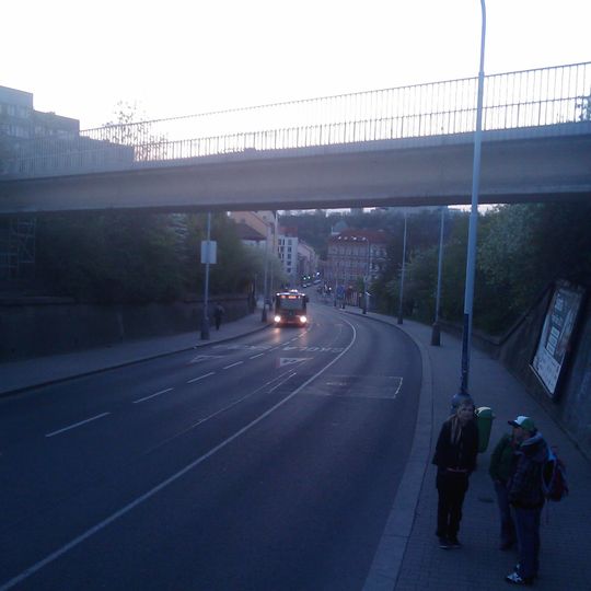 Footbridge over Prokopova street