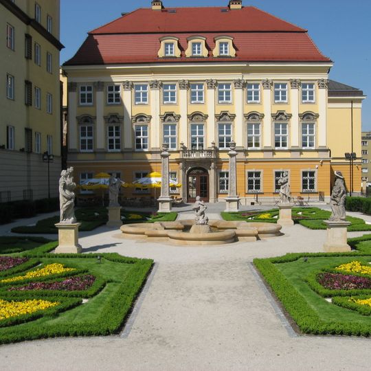 Garden of Prussian royal castle in Wrocław