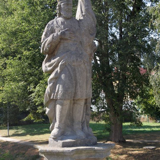 Statue of Saint Wenceslaus on the bridge in Bělá nad Radbuzou