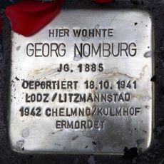 Stolperstein à la mémoire de Georg Nomburg