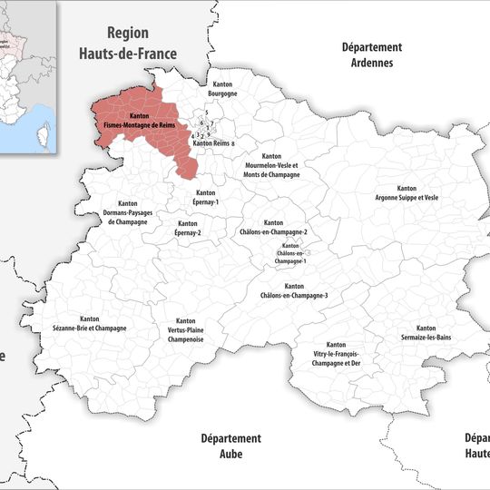Canton of Fismes-Montagne de Reims