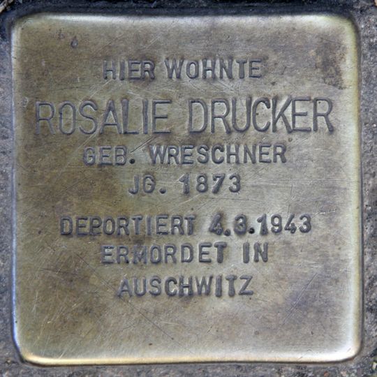 Stolperstein en memoria de Rosalie Drucker
