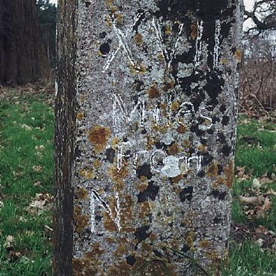 Milestone, between Wolterton Hall and church ruins