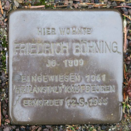 Stolperstein en memoria de Friedrich Böhning