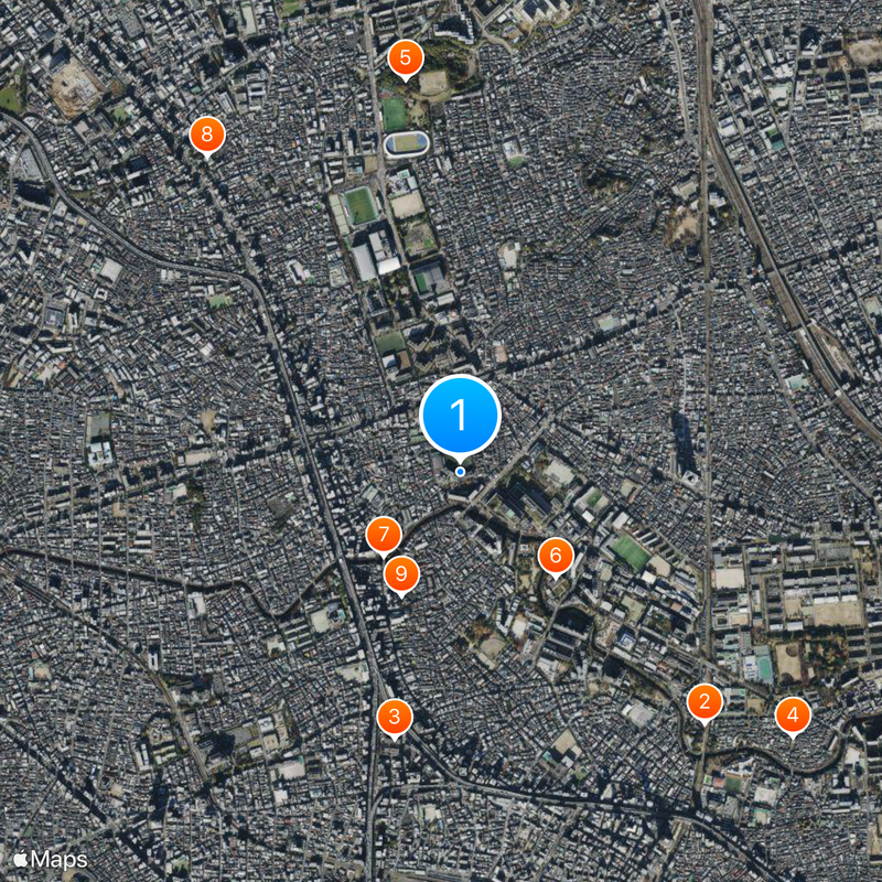 Teikyo Junior High School and  High School Map