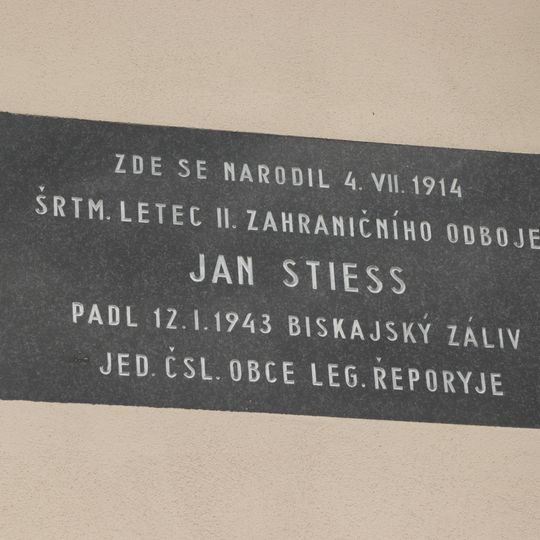 Pamětní deska Jana Stiesse
