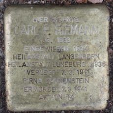 Stolperstein dedicated to Carl F. Riemann