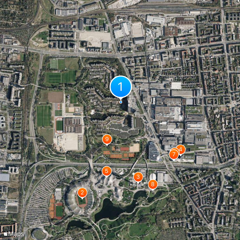 Olympic Village, Munich Mapa