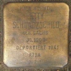 Stolperstein dedicated to Betty Schwarzschild