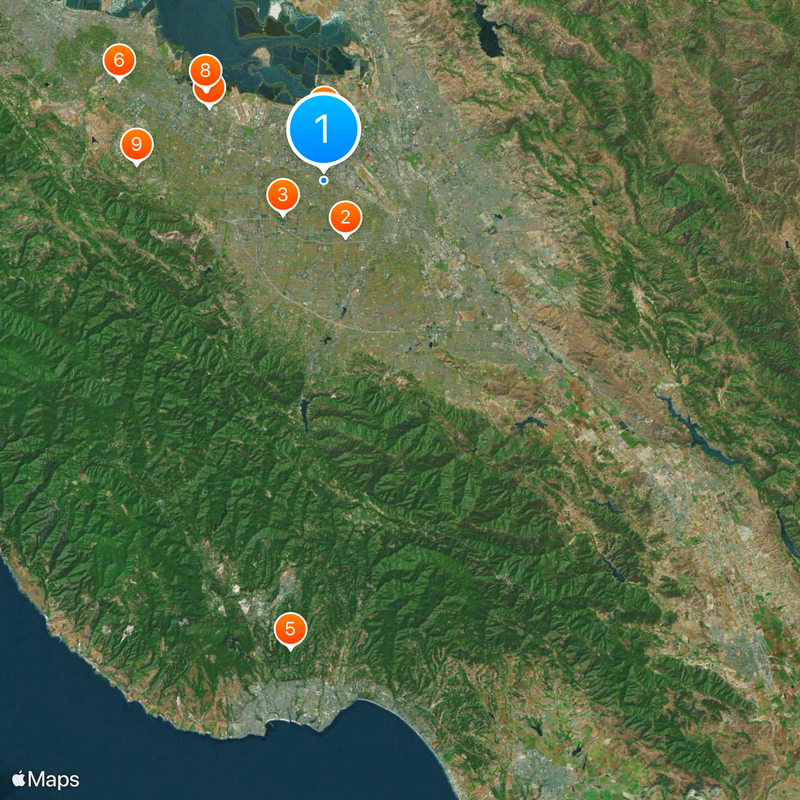 Condado de Santa Clara Mapa