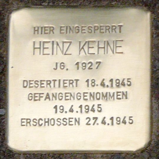 Stolperstein em memória de Heinz Kehne