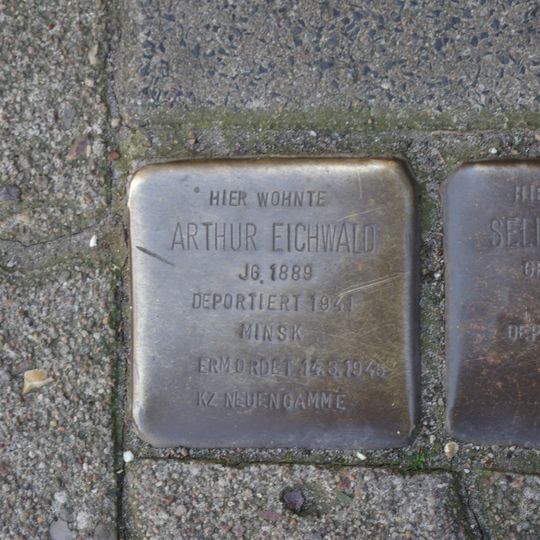 Stolperstein à la mémoire d’Arthur Eichwald
