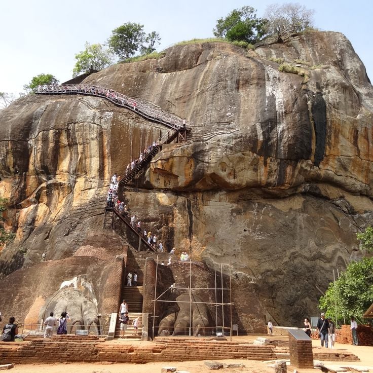 Trappen ved Løveklippen i Sigiriya
