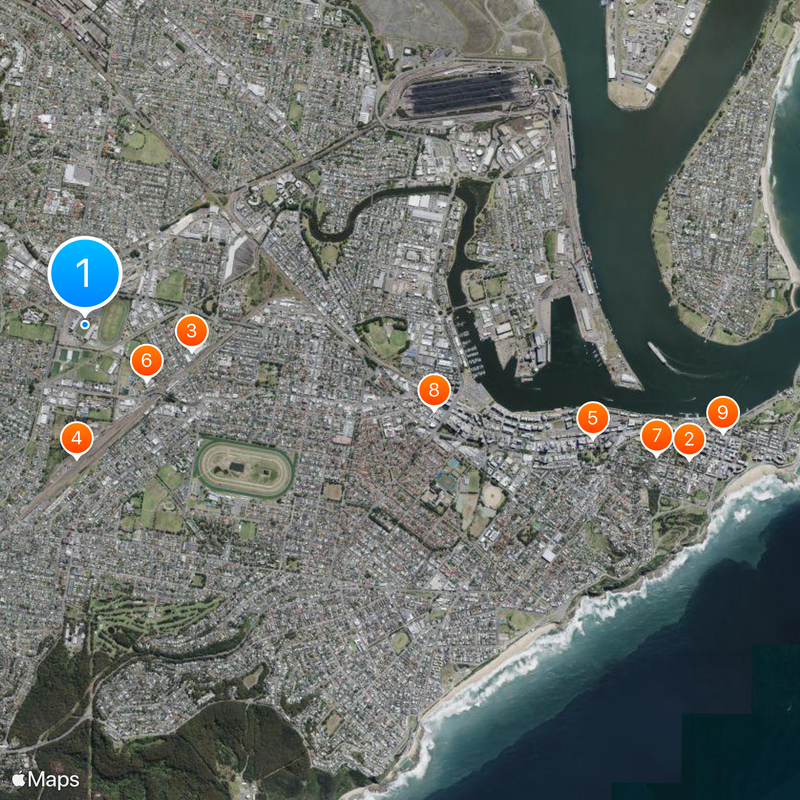 Newcastle International Sports Centre Map