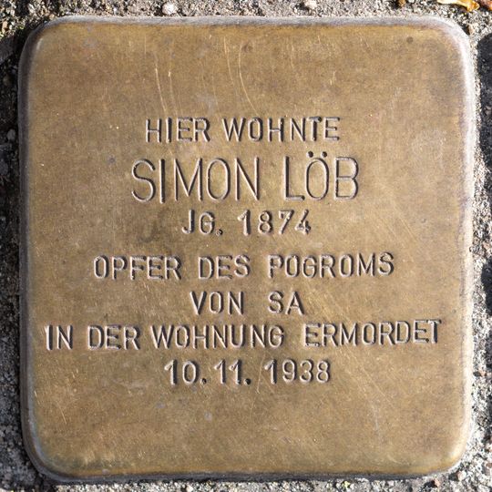 Stolperstein à la mémoire de Simon Löb