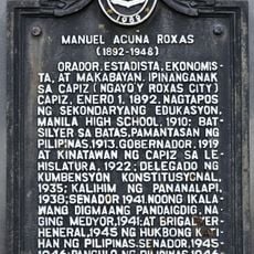 Manuel Acuña Roxas historical marker