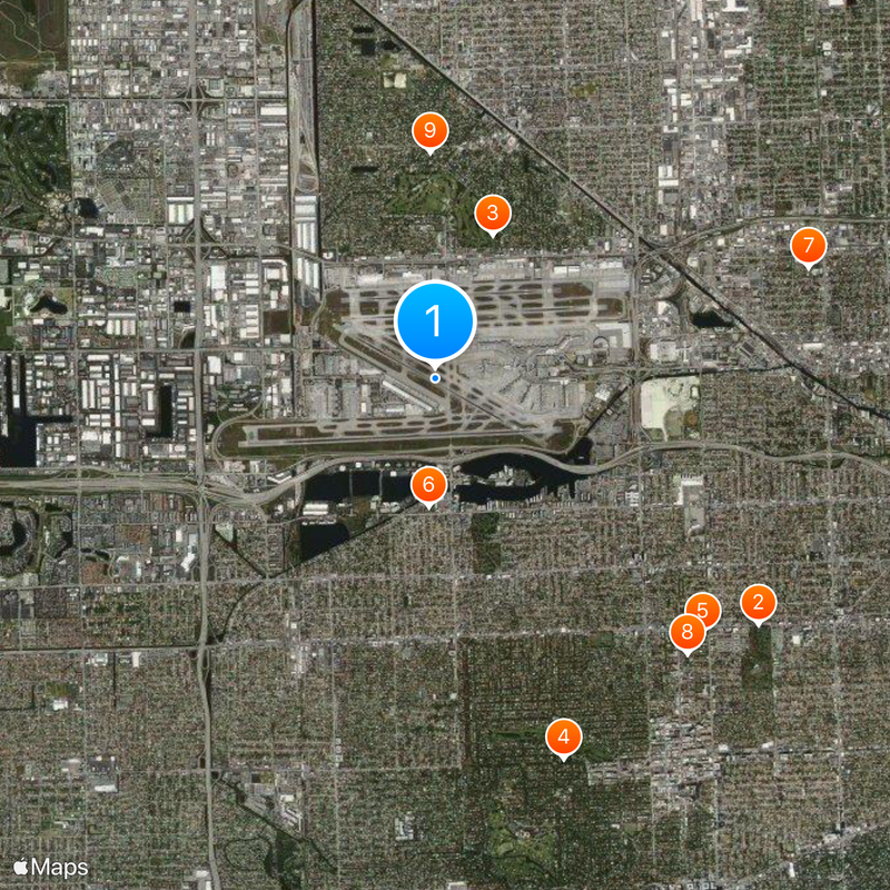 Miami International Airport Karte