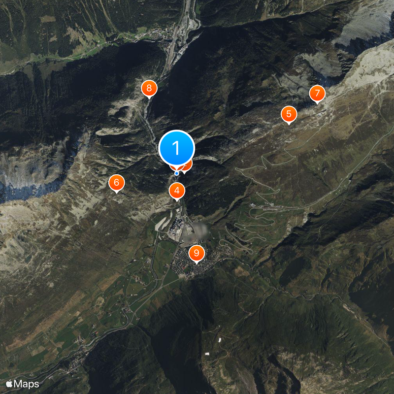 Schöllenen Gorge Mapa