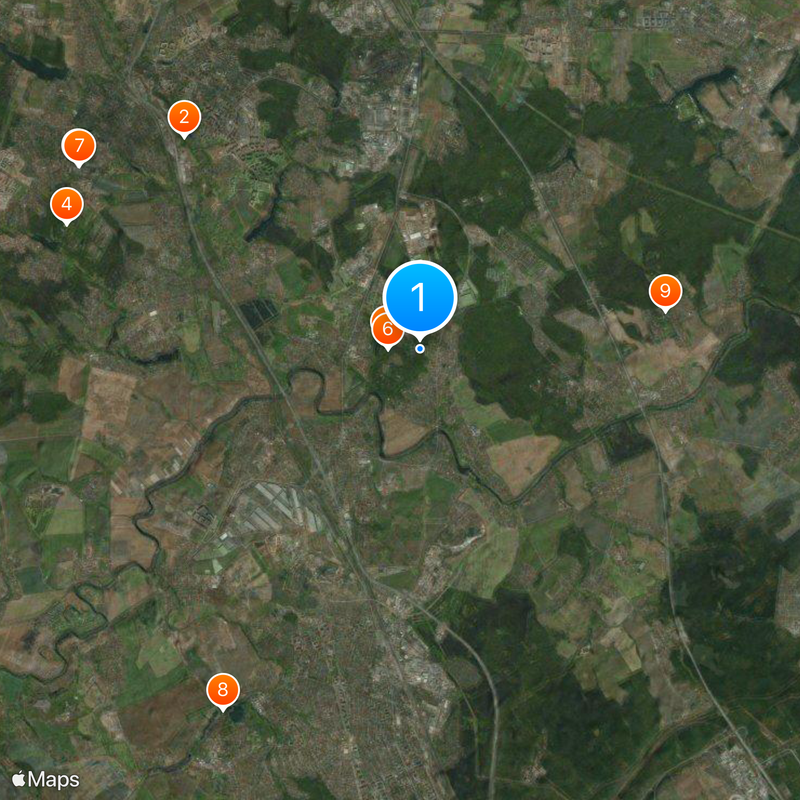 Gorki Leninskiye Map