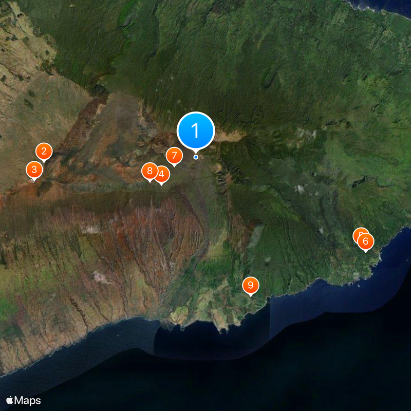 Park Narodowy Haleakalā Mapa