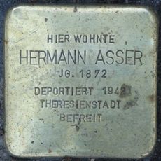 Stolperstein dedicated to Hermann Asser
