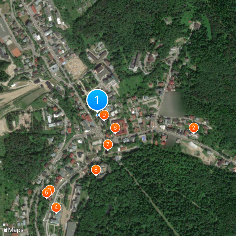 Krynica-Zdrój Kaart