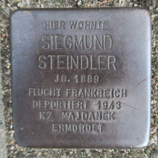 Stolperstein en memoria de Siegmund Steindler