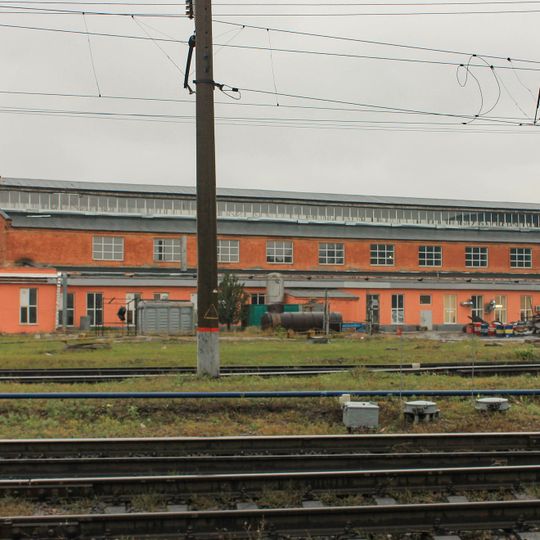 Здание паровозного депо, где находился центр забастовочного и стачечного движения рабочих и служащих в годы первой русской революции