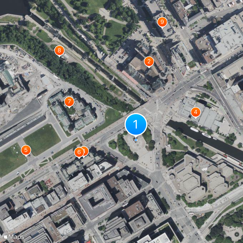 National War Memorial Mapa