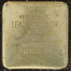 Stolperstein dedicated to Lea Auerbach