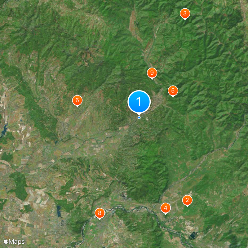 Rutenia subcarpática Mapa