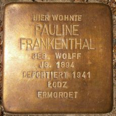 Stolperstein dedicated to Pauline Frankenthal