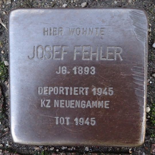 Stolperstein en memoria de Josef Fehler