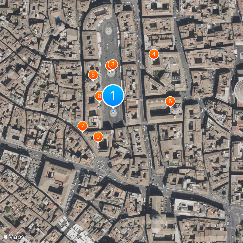 Fontana del Moro Kaart