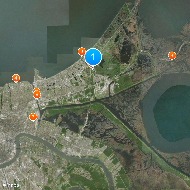 Six Flags New Orleans Karte