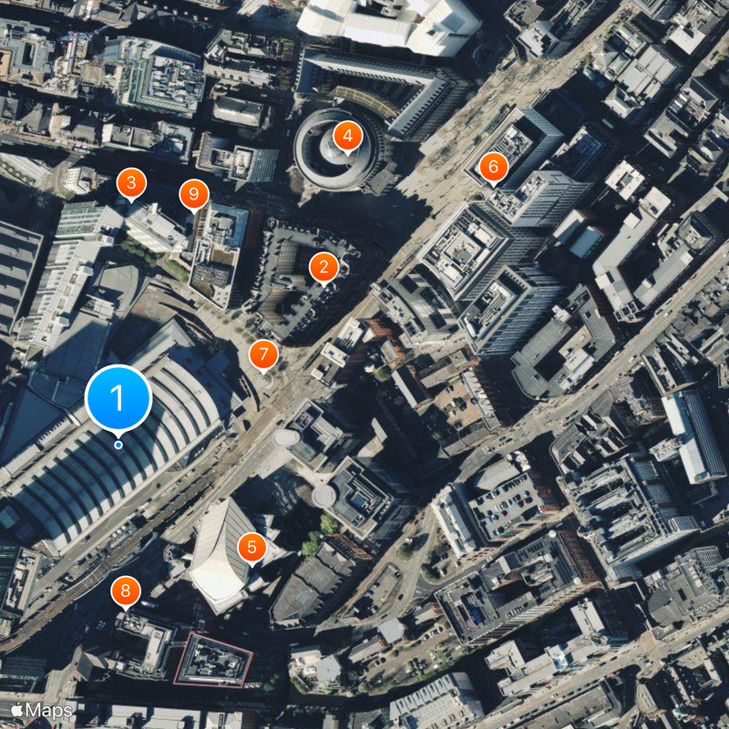 Manchester Central Convention Complex Mappa
