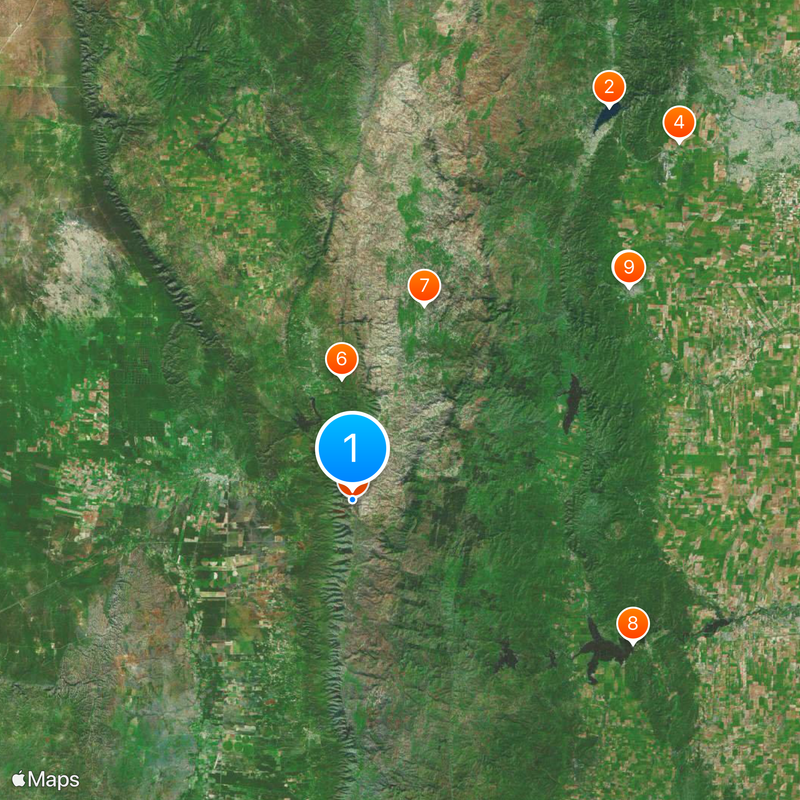 Sierras de Córdoba Map
