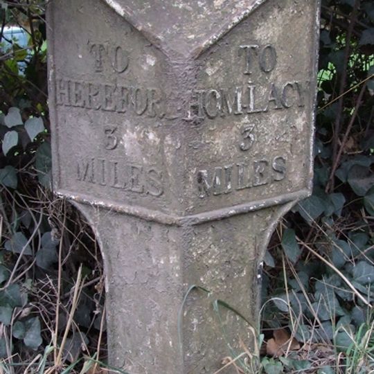 Milepost, Park Farm; 15m W farm entrance