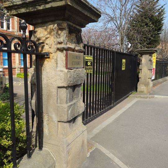 Gate Piers And Railings To Tower Court
