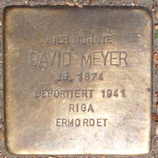 Stolperstein à la mémoire de David Meyer