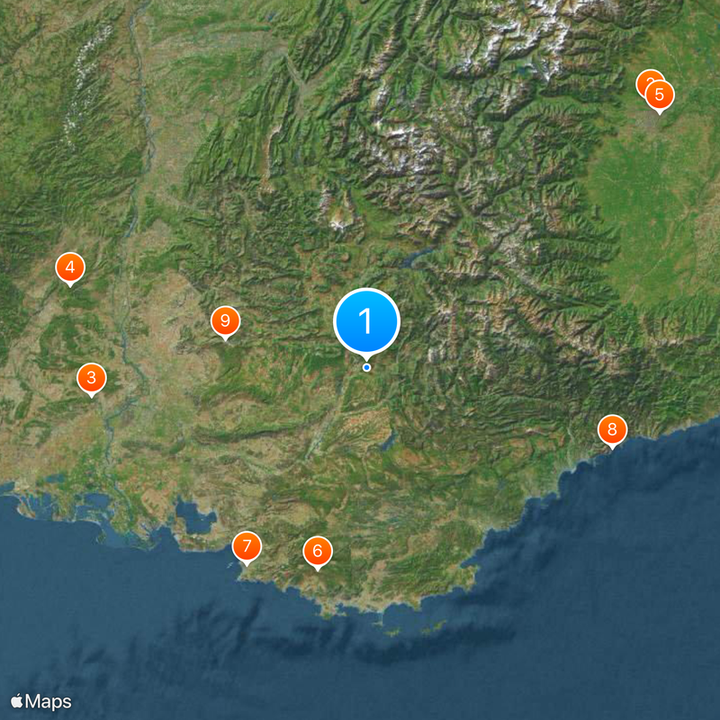 Provence-Alpes-Côte d'Azur Kaart