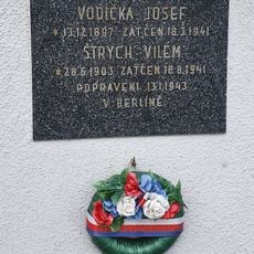 Memorial plaque of Vodička Josef and Štrych Vilém