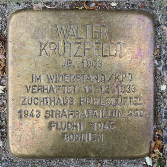 Stolperstein em memória de Walter Krützfeldt