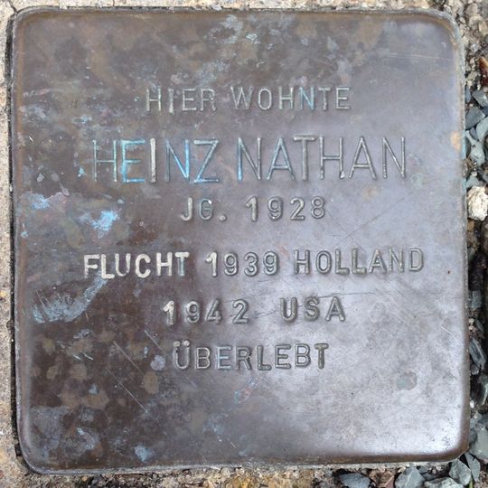 Stolperstein em memória de Heinz Nathan