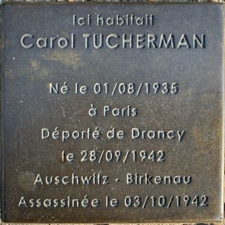 Stoleperstein à la mémoire de Carol Tucherman