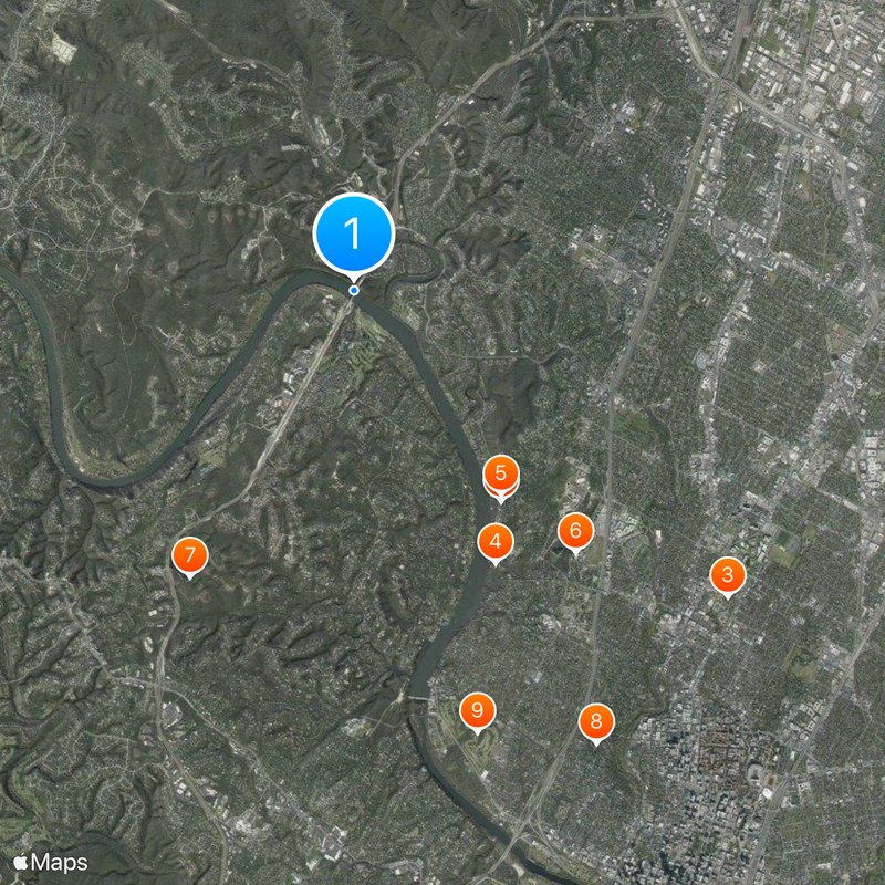 Pennybacker Bridge Kaart