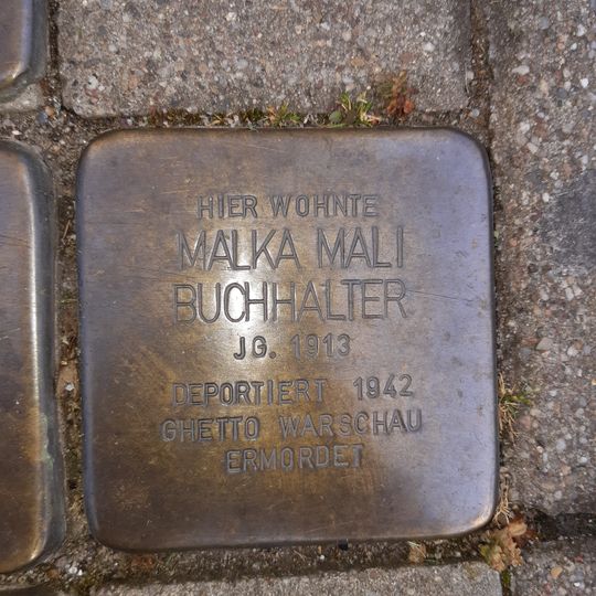 Stolperstein en memoria de Malka Mali  Buchhalter