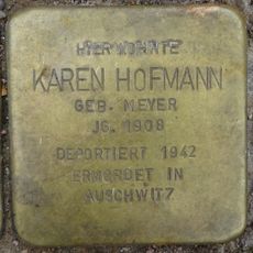 Stolperstein dedicated to Karen Hofmann