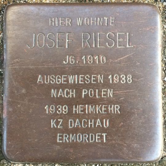 Stolperstein em memória de Josef Riesel