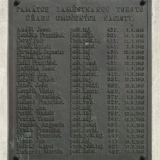 Pamětní deska zaměstnancům nádražní pošty